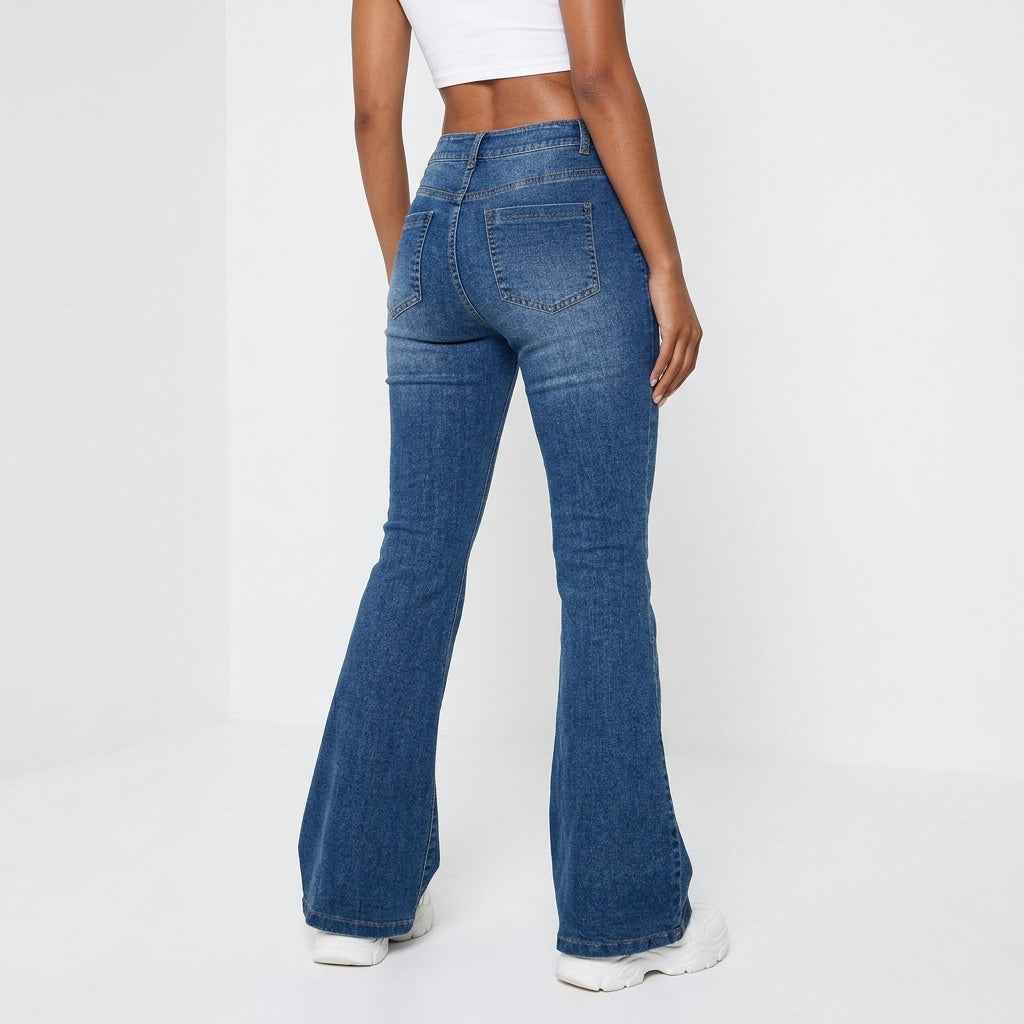 Side Street Cargo-Flare High-Rise Jeans