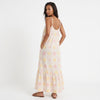 Printed Maxi Lounge Dress with Ruffled Hem