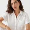 Weekend Away Rolled Sleeve Button-up Top