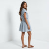 Blue Skies Ahead Striped Button-Front Mini Dress