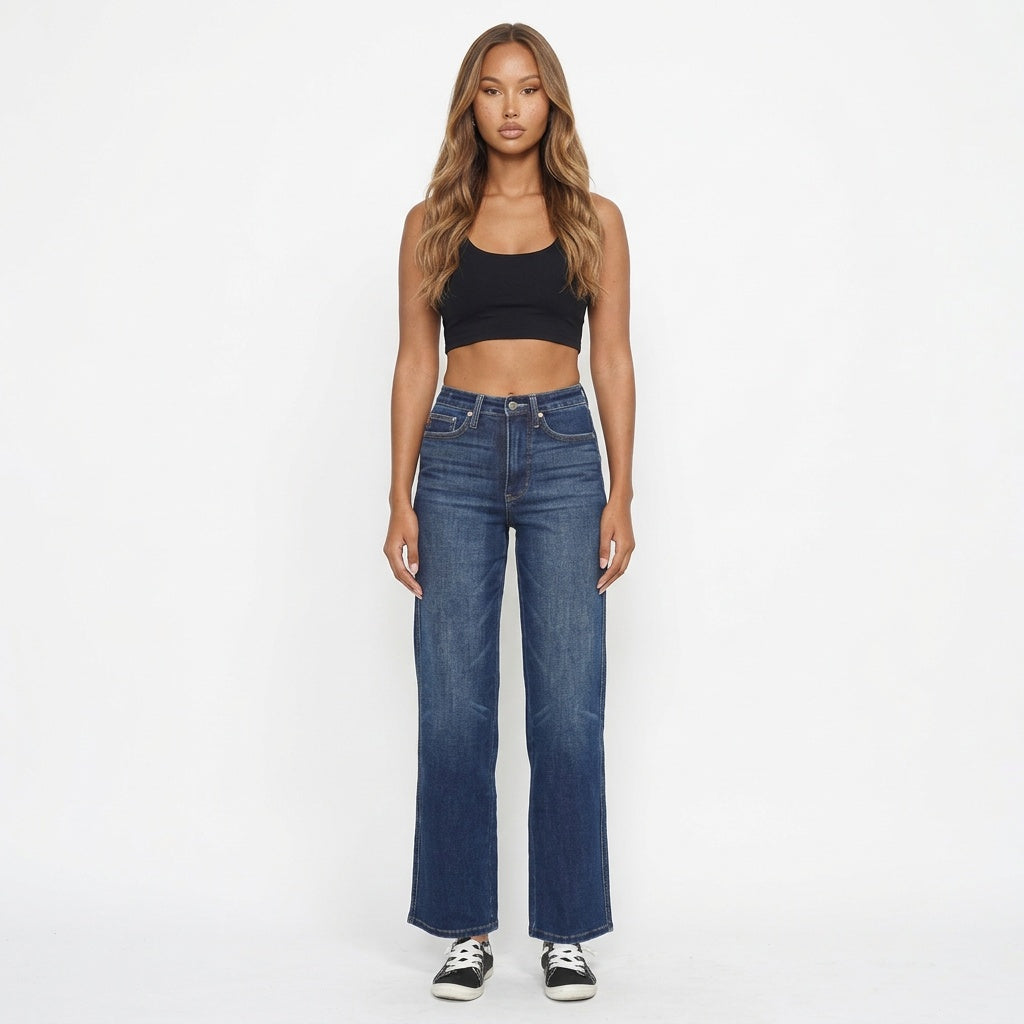 Smooth Move Wide-Leg Tummy-Control Jeans