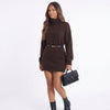 Cocoa Season Turtleneck Sweater Mini Dress