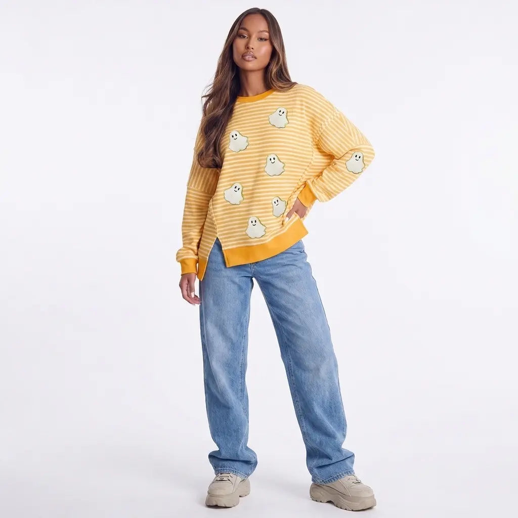 Butterscotch Boo-Boo Round Neck Long Sleeve Top