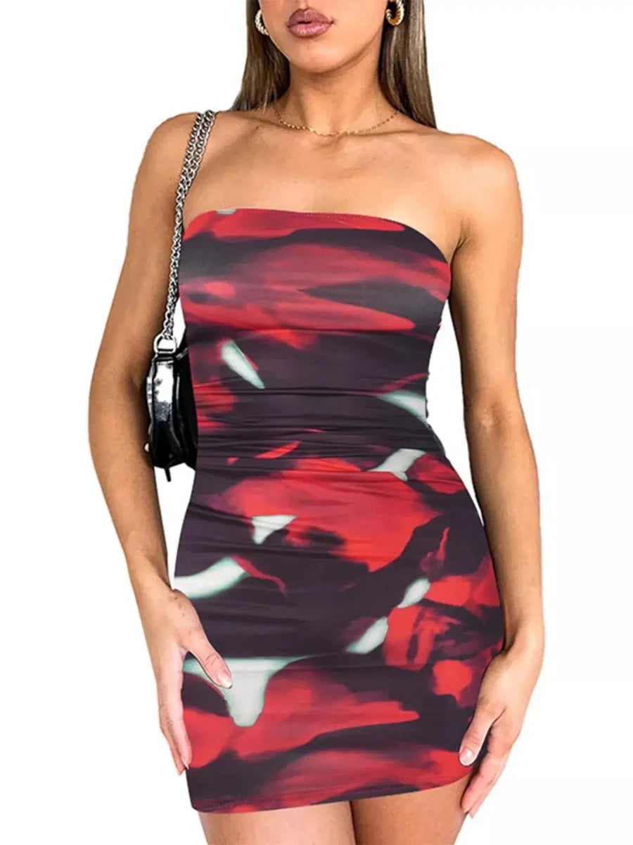 Tie - dye Mirage Bodycon Mini Dress - Lustreve