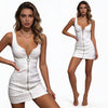 Round zipper bag hip sexy strap dress