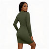 Quiet Storm Primrose Wrap-Tie Bodycon Mini Dress