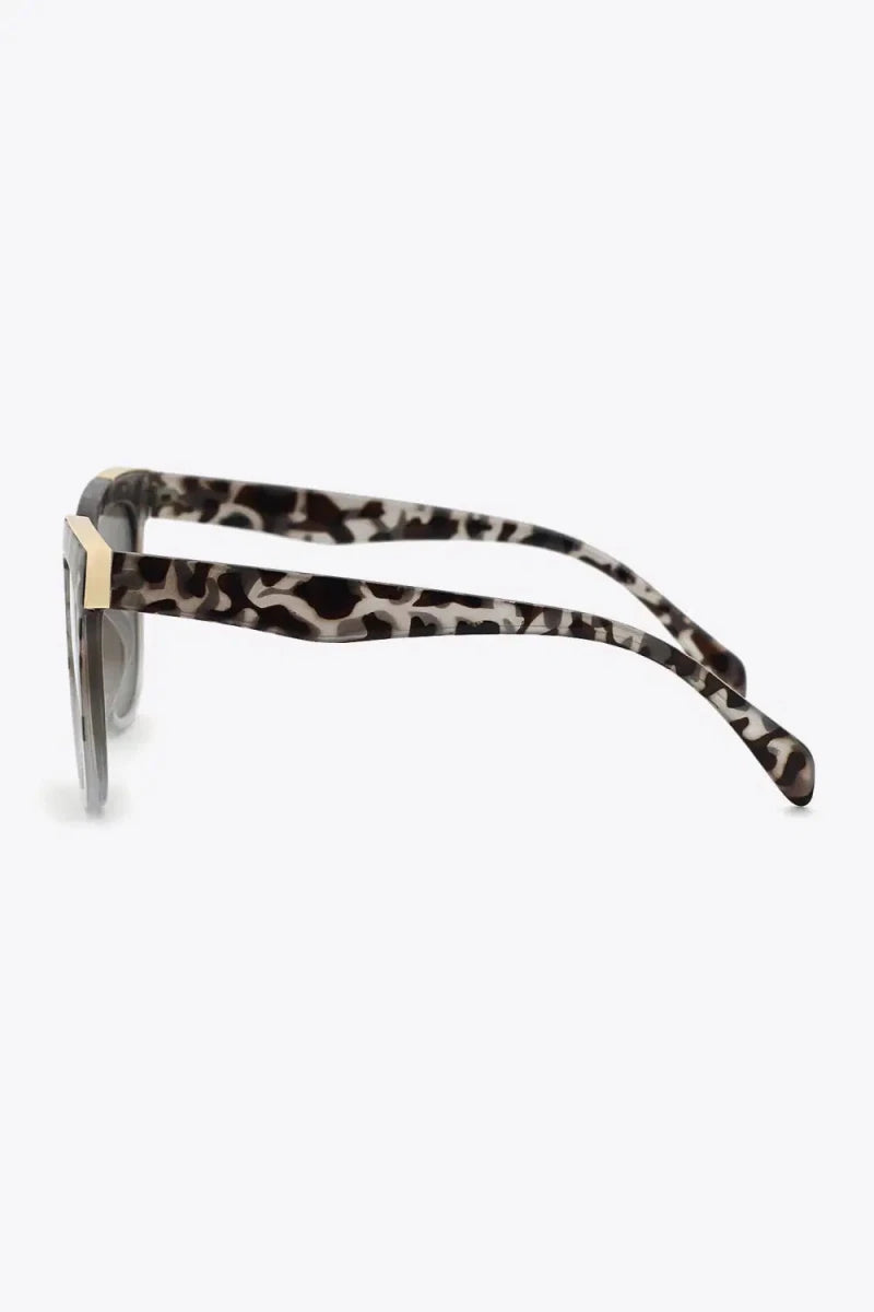 Tortoiseshell Polycarbonate Frame Full Rim Sunglasses - Lustreve