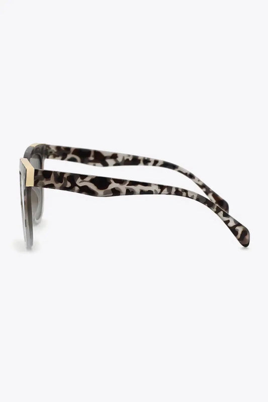 Tortoiseshell Polycarbonate Frame Full Rim Sunglasses - Lustreve