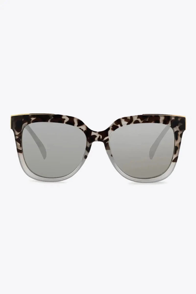 Tortoiseshell Polycarbonate Frame Full Rim Sunglasses - Lustreve