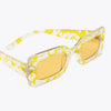 Tortoiseshell Rectangle Polycarbonate Sunglasses - Lustreve
