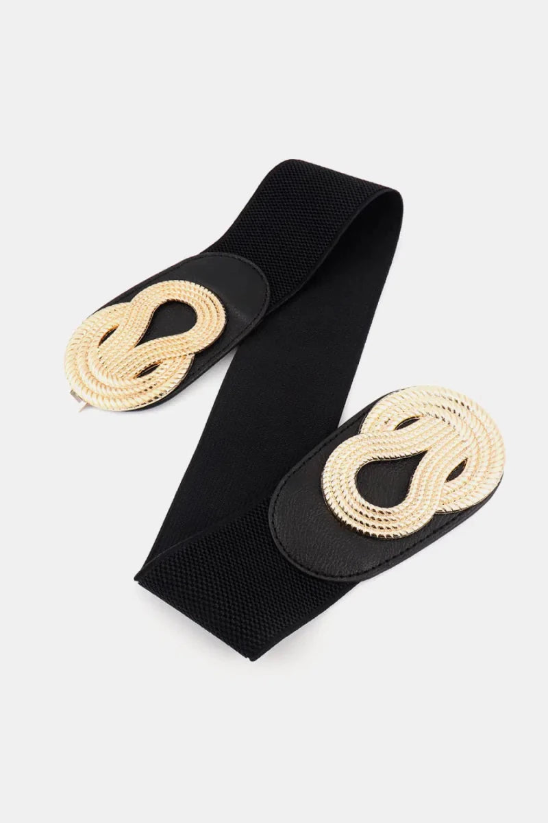 Twisted Alloy Buckle Wide Belt - Lustreve