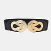 Twisted Alloy Buckle Wide Belt - Lustreve