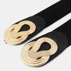 Twisted Alloy Buckle Wide Belt - Lustreve
