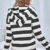Two Pieces Striped Pajama Oversized Long Sleeves Set - Lustreve