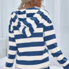 Two Pieces Striped Pajama Oversized Long Sleeves Set - Lustreve