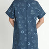 Umgee Full Size French Terry Short Sleeve Round Neck Dress Plus Size - Lustreve