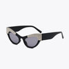 UV400 Rhinestone Trim Cat - Eye Sunglasses - Lustreve