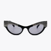 UV400 Rhinestone Trim Cat - Eye Sunglasses - Lustreve