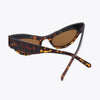 UV400 Rhinestone Trim Cat - Eye Sunglasses - Lustreve