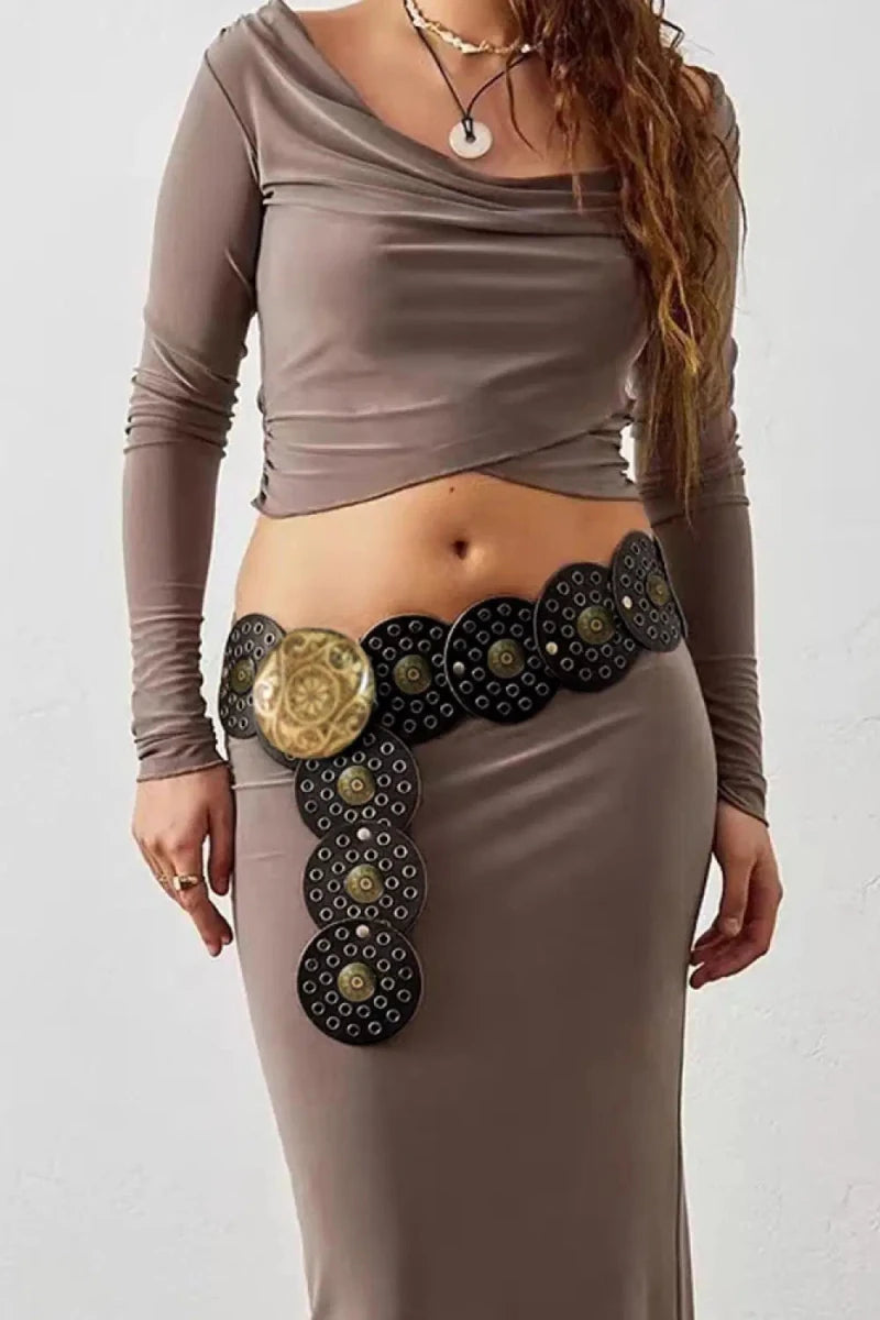 Vintage PU Leather Wide Belt - Lustreve