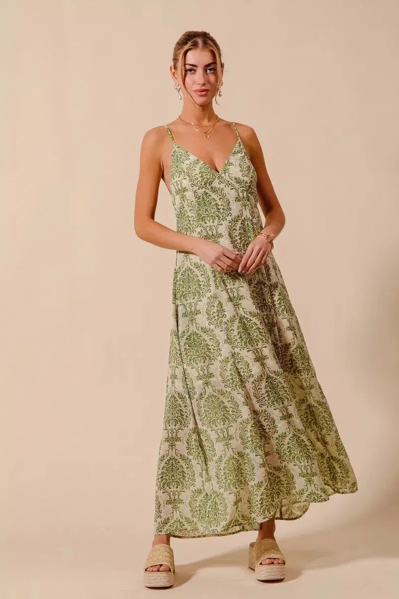 Wander Where the Palms Grow Printed Maxi Dress - Lustreve