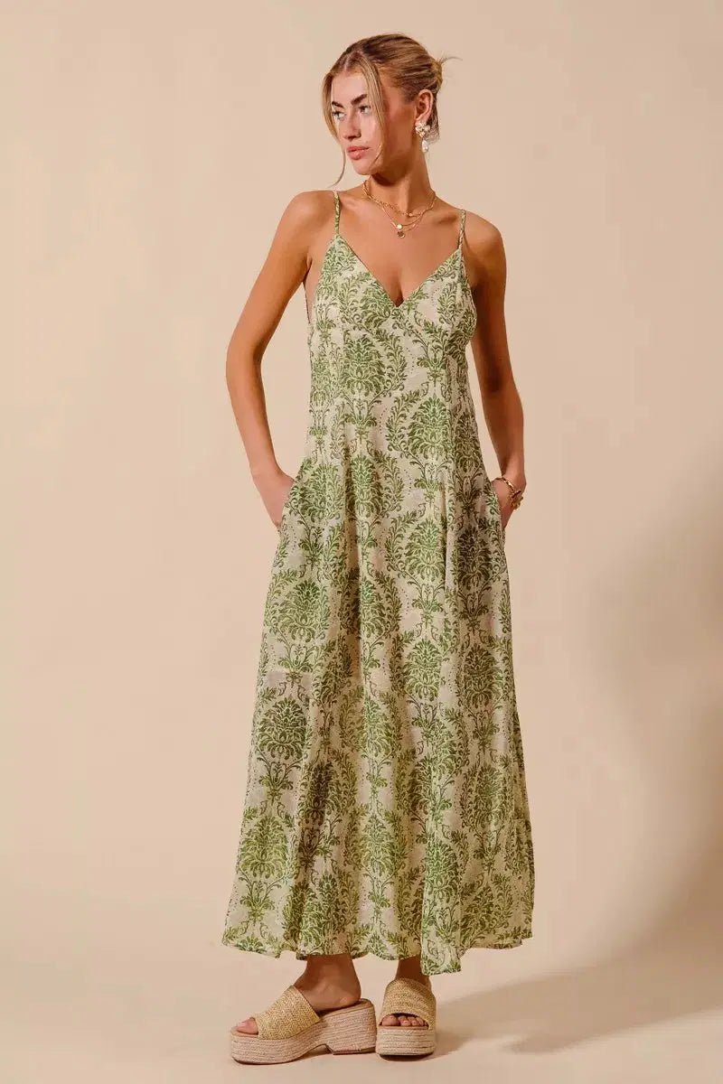 Wander Where the Palms Grow Printed Maxi Dress - Lustreve