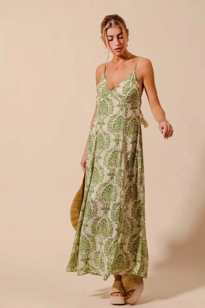 Wander Where the Palms Grow Printed Maxi Dress - Lustreve
