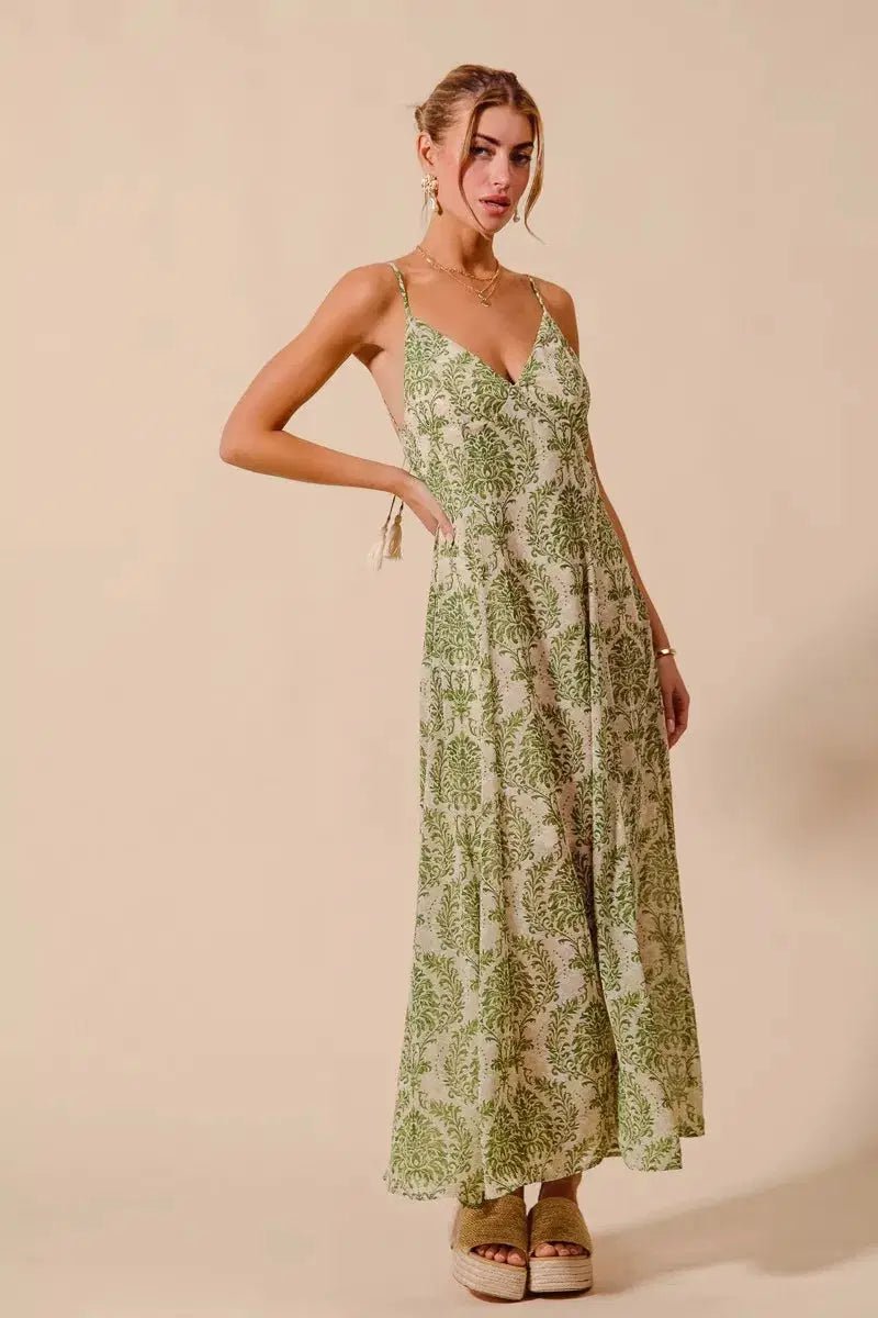 Wander Where the Palms Grow Printed Maxi Dress - Lustreve