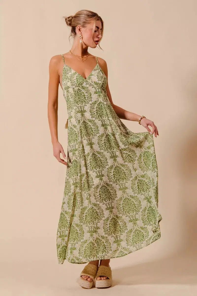 Wander Where the Palms Grow Printed Maxi Dress - Lustreve