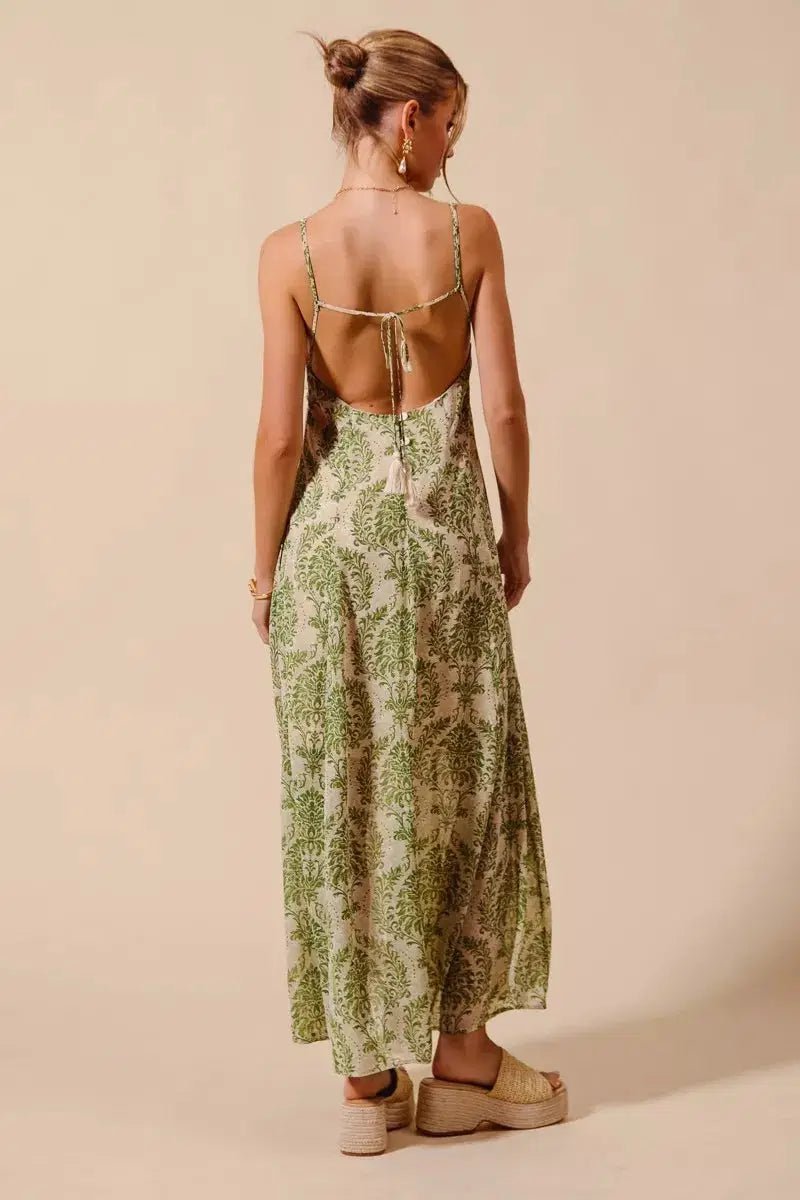 Wander Where the Palms Grow Printed Maxi Dress - Lustreve