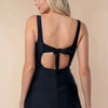 White Birch Full Size Sleeveless Tie Back Performance Knit Swim Dress - Lustreve