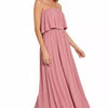 Woven Crinkle Strapless Maxi Dress - Lustreve