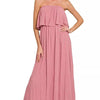 Woven Crinkle Strapless Maxi Dress - Lustreve