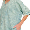Zenana Acid - washed French Terry Tee Shirts Dress - Lustreve