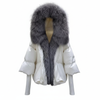 White Duck Down Real Fur  Collar Down Jacket